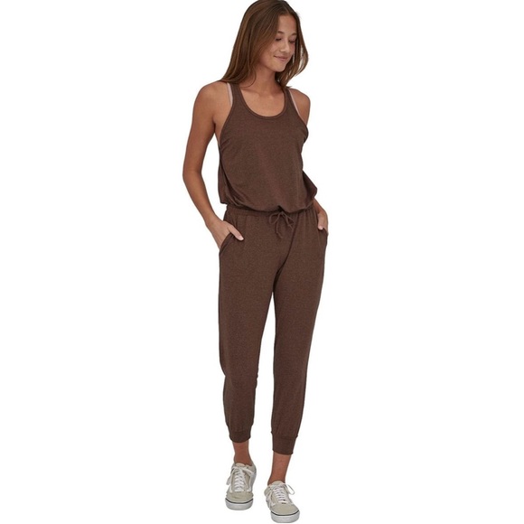 Patagonia Pants - Patagonia Women's Small Seabrook Jumpsuit Cone Brown Sleeveless Casual Active